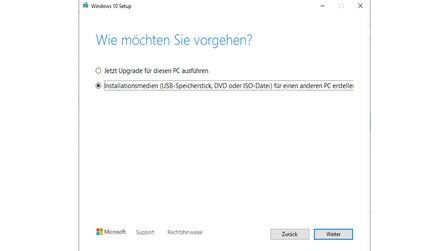 Windows 10 Installationsmedium erstellen