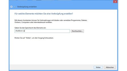 Windows 8 - Einfacher herunterfahren