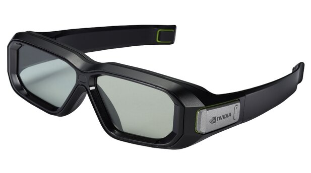 Dem Asus VG278H liegt die 3D Brille Nvidia 3D Vision 2 bei. Der Infrarotsender zur Synchronisation von Shutter-Brille und Display ist unsichtbar im Monitorrahmen integriert.