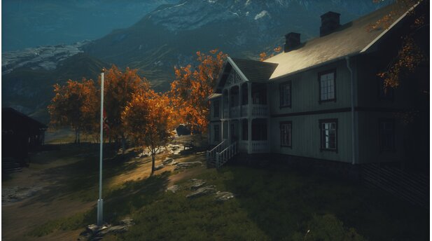 Mit einem norwegischen Dorf bietet einen malerischen und ungewöhnlichen Schauplatz.
