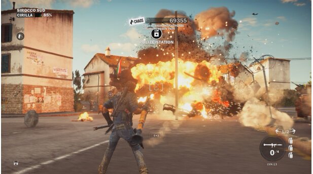 Just Cause 3Auf Medici macht Rico »Krachbumm« Rodriguez mal wieder das, was er am besten kann: Zeug in die Luft jagen!