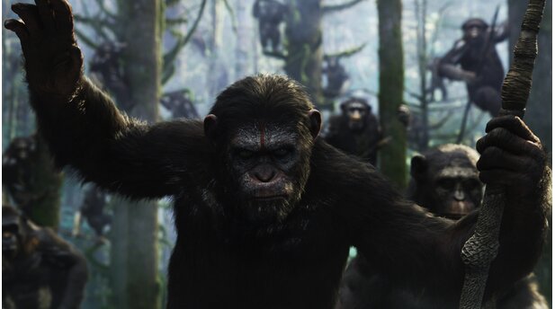 Planet der Affen: RevolutionStarkes Schaulaufen: Gleich in der erste Szene spannen die Macher sämtliche CGI-Muskeln.