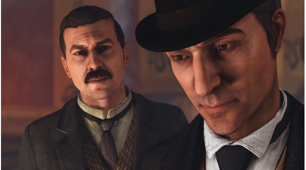 Sherlock Holmes: Crimes and PunishmentsDie Gesichtstexturen sind zwar sehr detailliert, es fehlt ihnen aber an der Ausdruckskraft eines L.A. Noire.