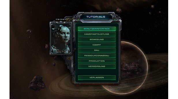 1: In Starcraft 2 erlernen Sie die grundlegenden Steuerungselemente in einem interaktiven Tutorial.