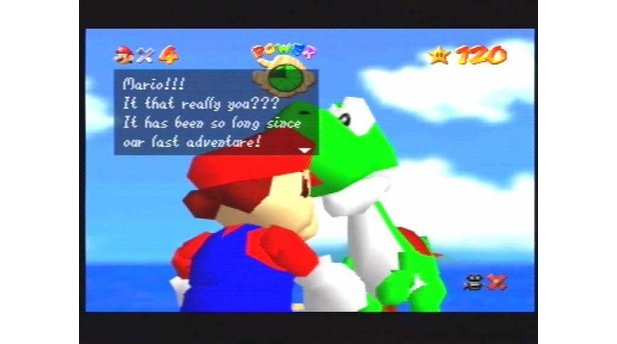 When you get all 120 stars, you get to meet Yoshi! The little dude even gives you 99 lives into the bargain!