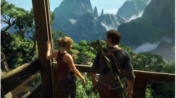 Uncharted 4: A Thiefs EndImmer wieder halten wir inne, um die wunderschöne Kulisse zu bewundern, durch die wir uns Minuten zuvor gekämpft haben