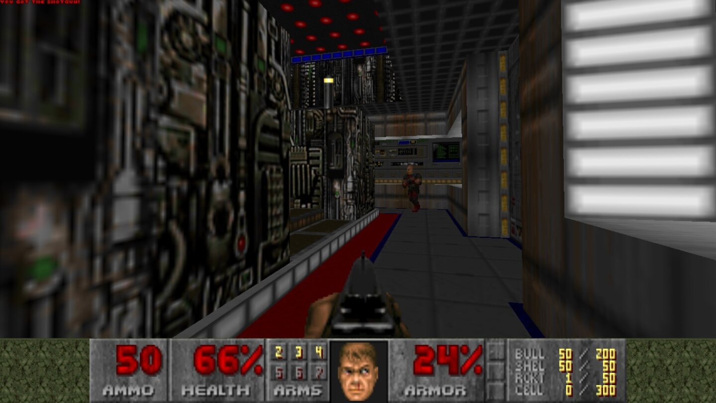 2002: A Doom OdysseyDie Levelarchitektur ist schlicht, aber keineswegs langweilig oder gar unfair.
