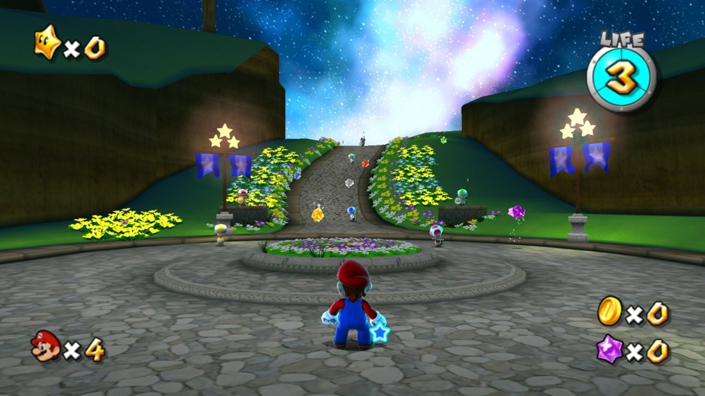 Super Mario Galaxy 2 (2010)2010 geht es für Mario erneut in den Weltraum, weshalb auch hier wieder Elemente wie Schwerkraft oder verschiedene Sterne eine wichtige Rolle spielen. Neue Spielelemente sind zum Beispiel der treue Dino Yoshi und neue Power-Ups wie die Wolkenblume, die Anfängern hilft.