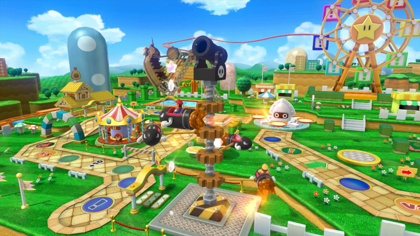Mario Party 10 (2015)Natürlich muss Mario auch auf der Wii U eine ordentliche Party schmeißen. Neben dem Standard-Party-Modus gibt es hier außerdem einen Bowser-Modus, bei dem ein Spieler den Schildkrötenfiesling übernimmt, außerdem gibt es exklusive Minispiele. Das Spiel ist außerdem mit Nintendos Amiibo-Figuren kompatibel.