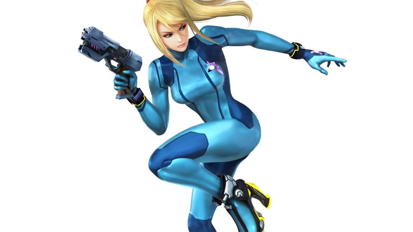 Zero Suit SamusSamus ist ohne ihren Schutzanzug selbstverständlich viel angreifbarer als zuvor: Deswegen arbeitet sie viel mit ihrem Paralyzer, der Feinde sowohl verletzen als auch bewegungsunfähig machen kann. Ohne das ganze Metall ist sie aber auch um einiges wendiger, was ihr hohes K.O.-Risiko einigermaßen ausgleicht. Immerhin kann man nichts K.O. schlagen, das man nicht treffen kann.