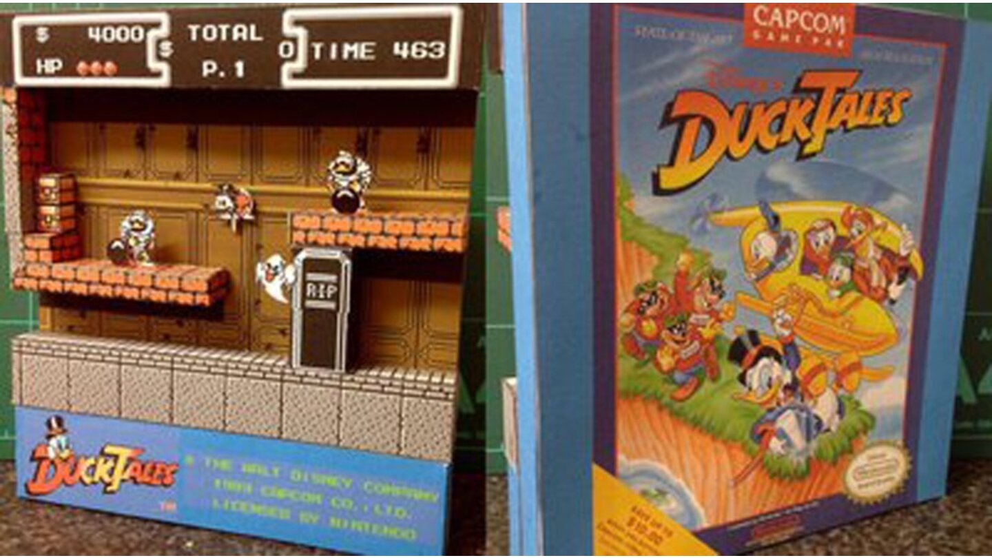 3D PapercraftDiorama von Duck Tales aus Papier (Künstler: Mark Green)