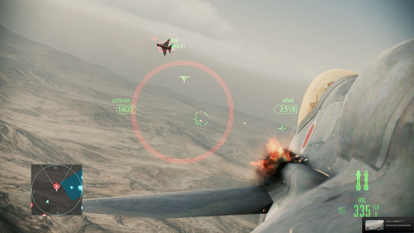 Ace Combat: Assault HorizonHalsbrecherische Dogfights sind eine der Stärken von Ace Combat 6.