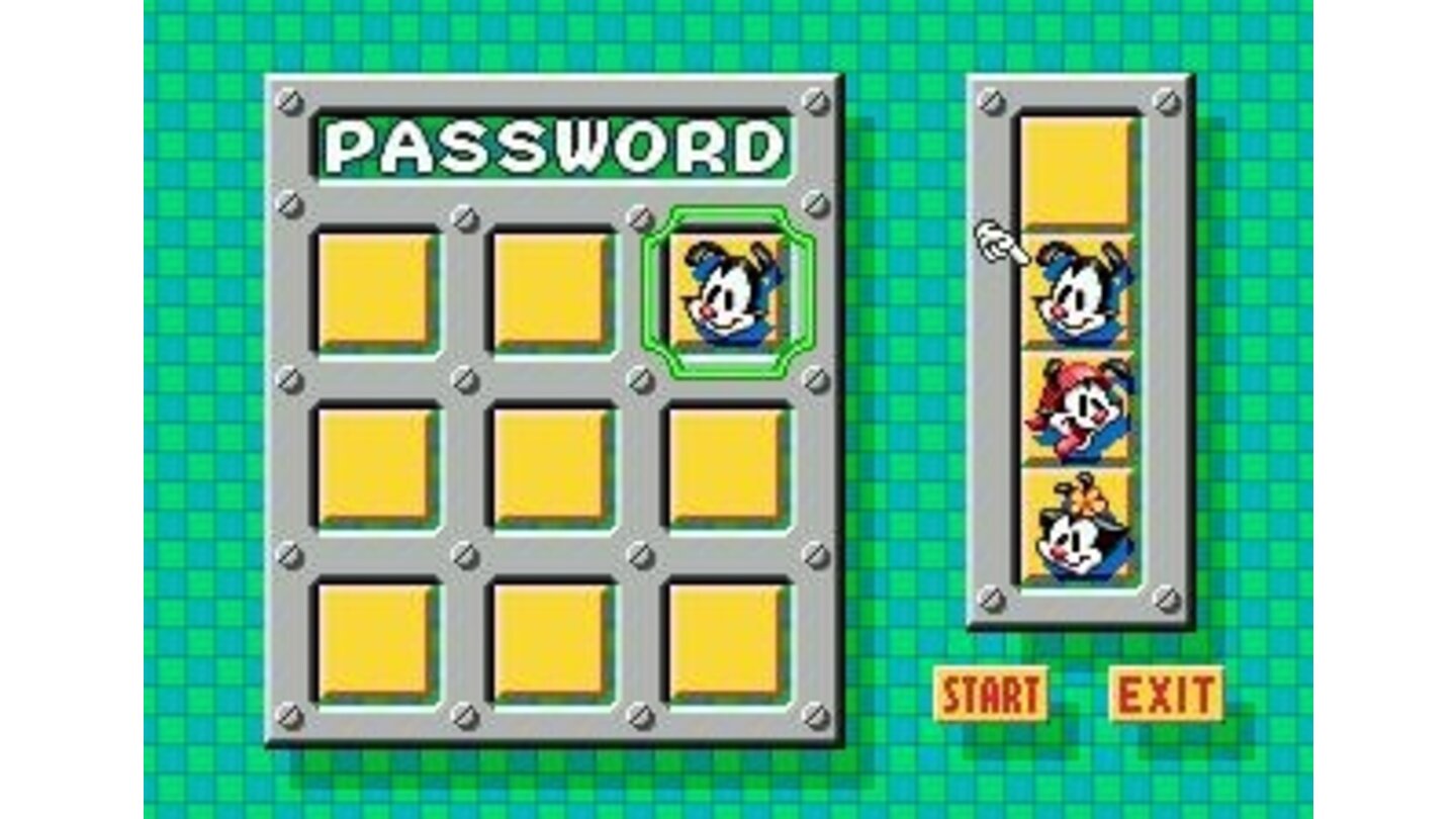 After completing a number of levels, you receive a password which can be use to continue playing the next time.