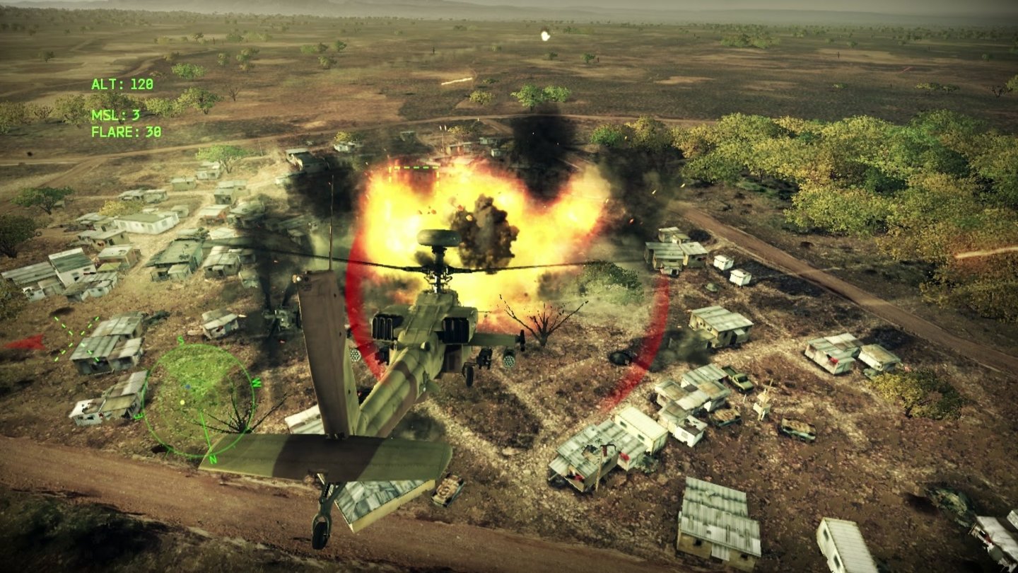 Apache: Air AssaultDie Explosionen können sich durchaus sehen lassen.