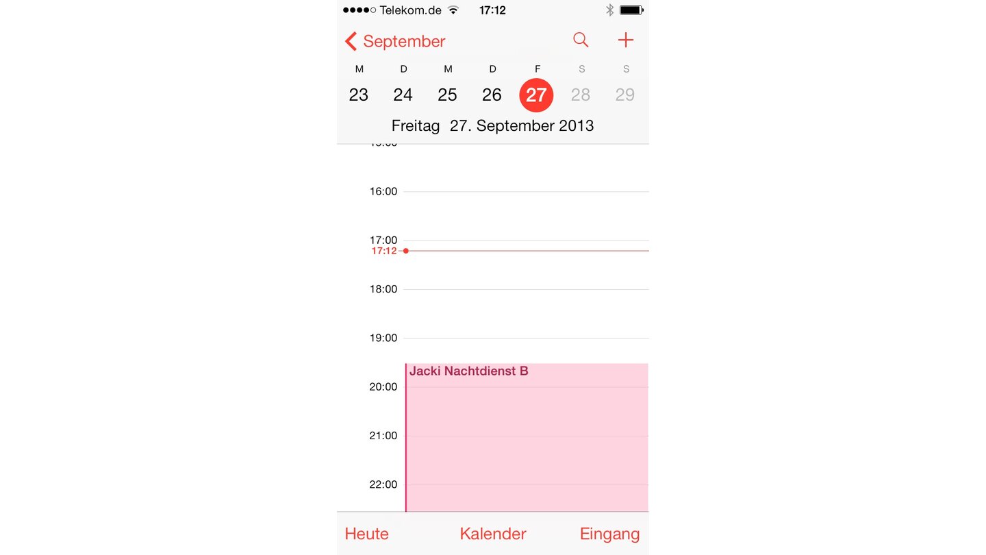 Apple iOS 7 Kalender