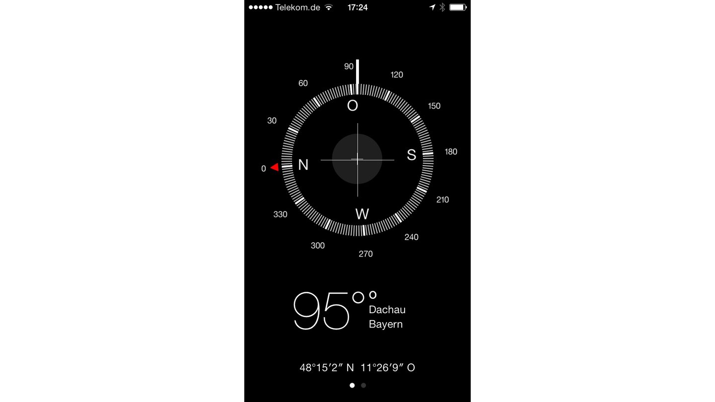 Apple iOS 7 Kompass