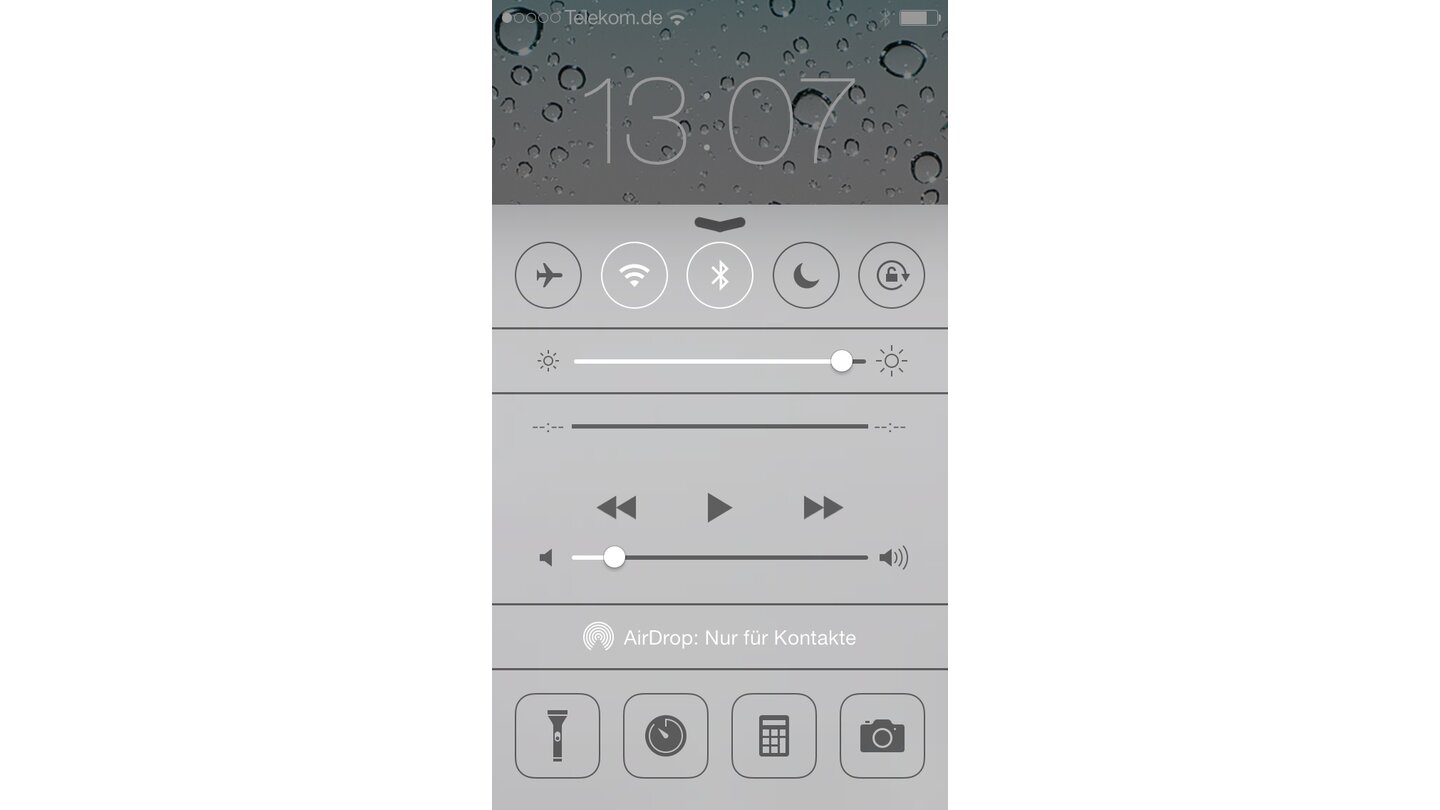 Apple iOS 7 Kontrollzentrum