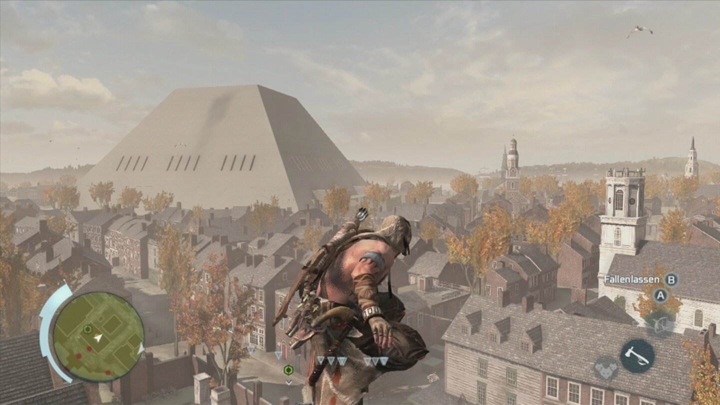 Assassin's Creed 3: Die Tyrannei des Königs WashingtonWashingtons Pyramide gilt es zu zerstören.