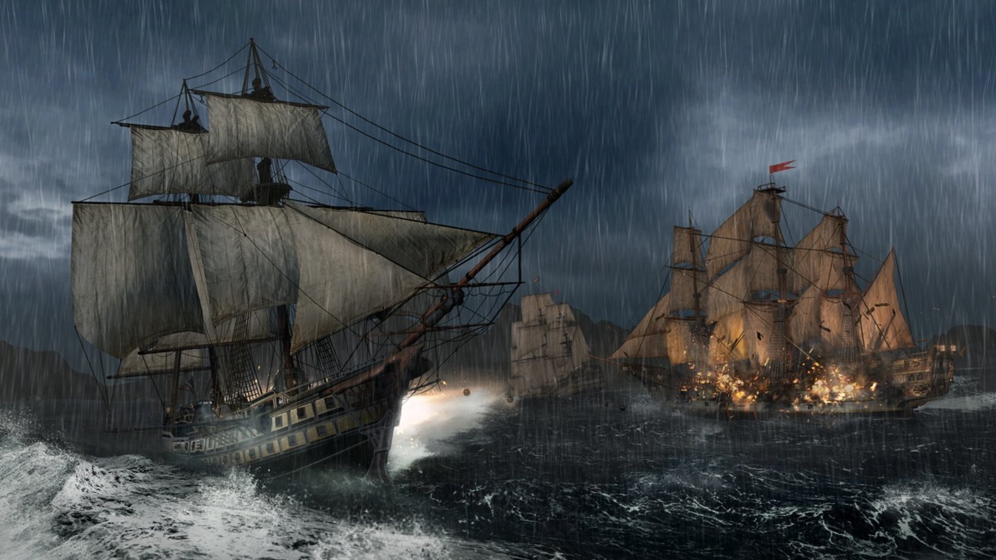 Assassin's Creed 3Die Seeschlachten sehen nicht nur spektakulär aus, sie sind es auch.