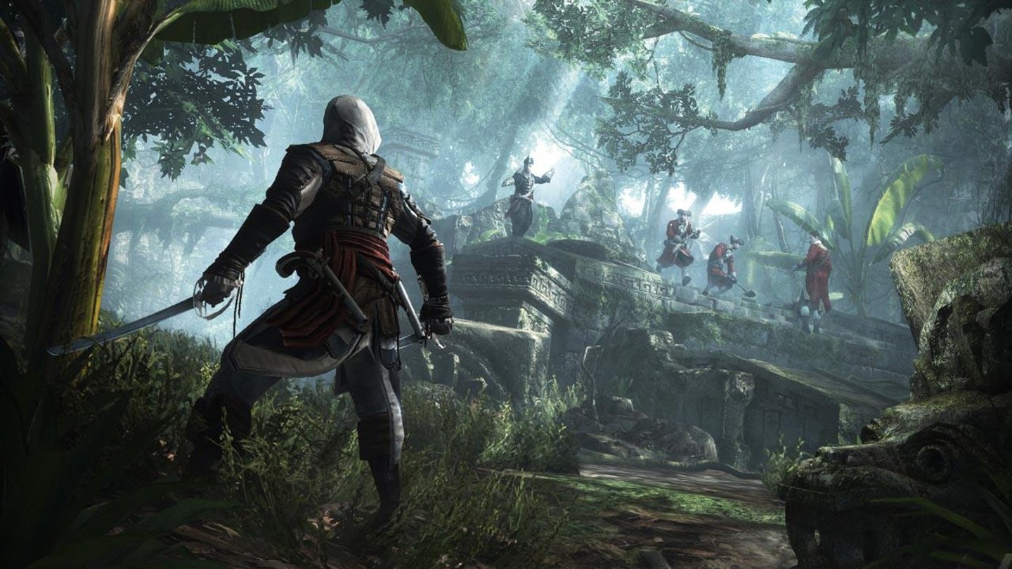 Assassin's Creed 4: Black FlagWie im Maya-DLC für Assassin's Creed 3 erforschen wir auch in Assassin's Creed 4 wieder alte Ruinen.
