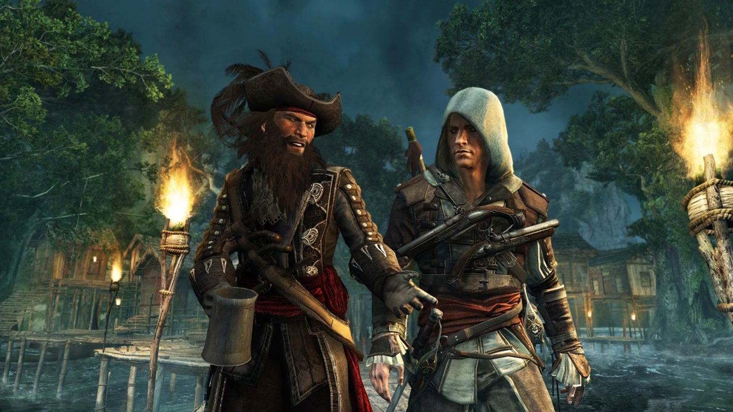 Assassin's Creed 4: Black FlagSo ganz will die Assassinen-Kluft nicht in die Piratenwelt passen.