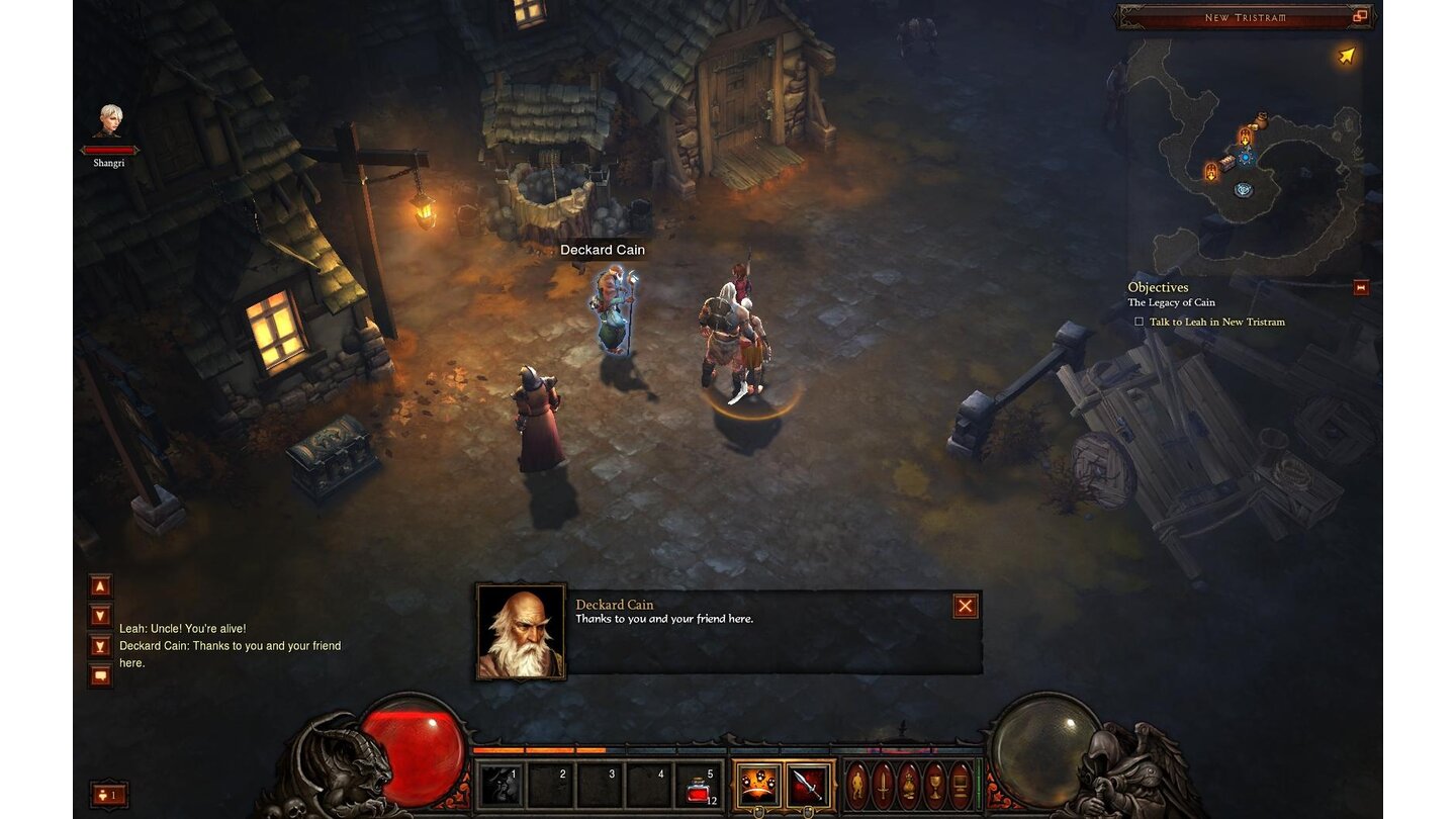 Diablo 3 Beta-PlaythroughLeah bedankt sich für die Rettung ihres Onkels.