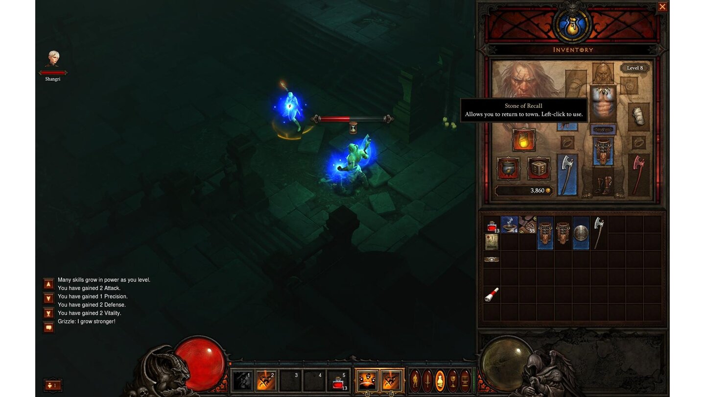 Diablo 3 Beta-PlaythroughEs dauert einige Sekunden ein Portal zu öffnen.