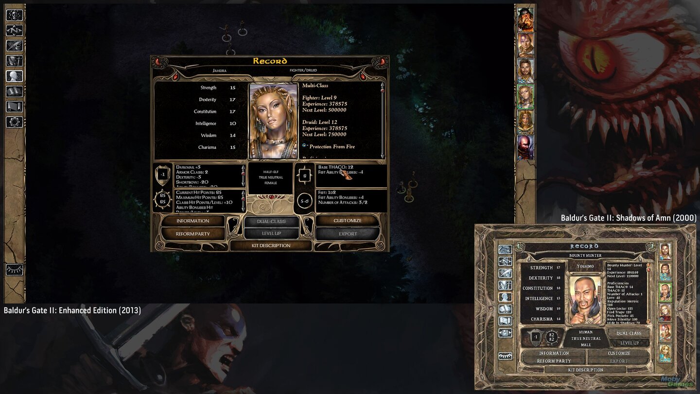Baldur's Gate 2: Enhanced Edition - Vergleichsbilder mit der Original-Version
