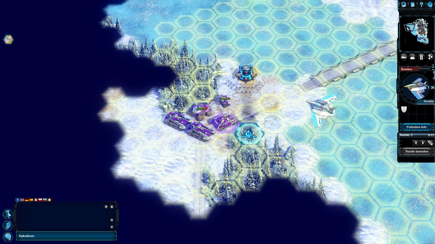 Battle Worlds: Kronos - Screenshots aus der Beta 2Um anzugreifen, müssen Flieger sich wie Bodeneinheiten auch auf ein Feld an den Gegner heranbegeben.
