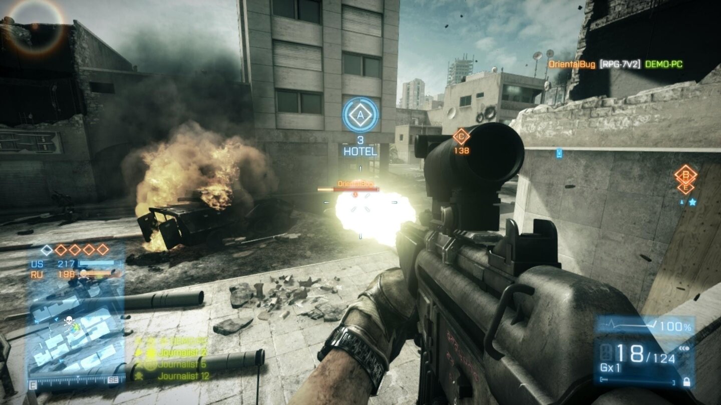 Battlefield 3Die HK53 ist die großkalibrige Schwester der MP5.