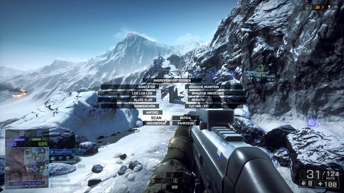 Battlefield 4 - Multiplayer-Screenshots (PC-Version)Als Squad-Leader haben wir die Möglichkeit den Commander um Unterstützung zu bitten.
