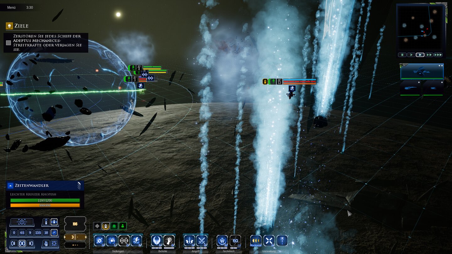 Battlefleet Gothic: Armada 2 - Auf das Schlachtfeld stürzende Meteoriden stellen euch vor neue Herausforderungen.