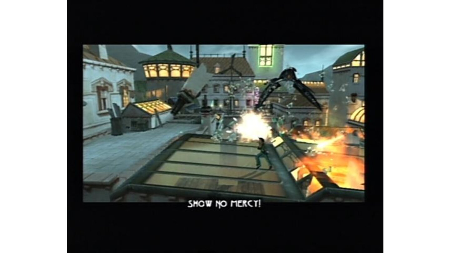 Racing over the rooftops is one of the most dynamic scenes in the game.