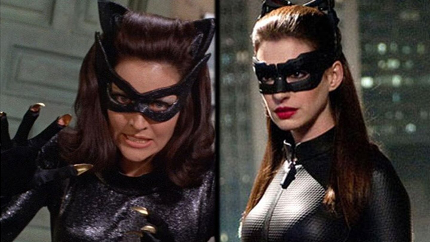 Catwoman
Lee Meriwether in Batman hält die Welt in Atem (1966) und Anne Hathaway in The Dark Knight Rises (2012).
©20th Century Fox / Warner