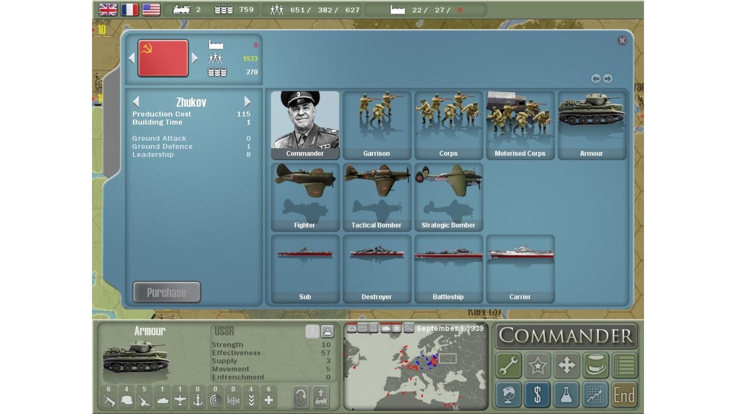 Commander Europe at War 3