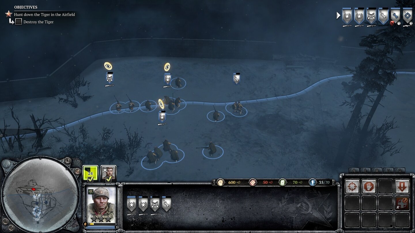 Company of Heroes 2Erfahrene Soldaten können Feindfahrzeuge schon am Geräusch erkennen, orten und auf der Minimap rot markieren.