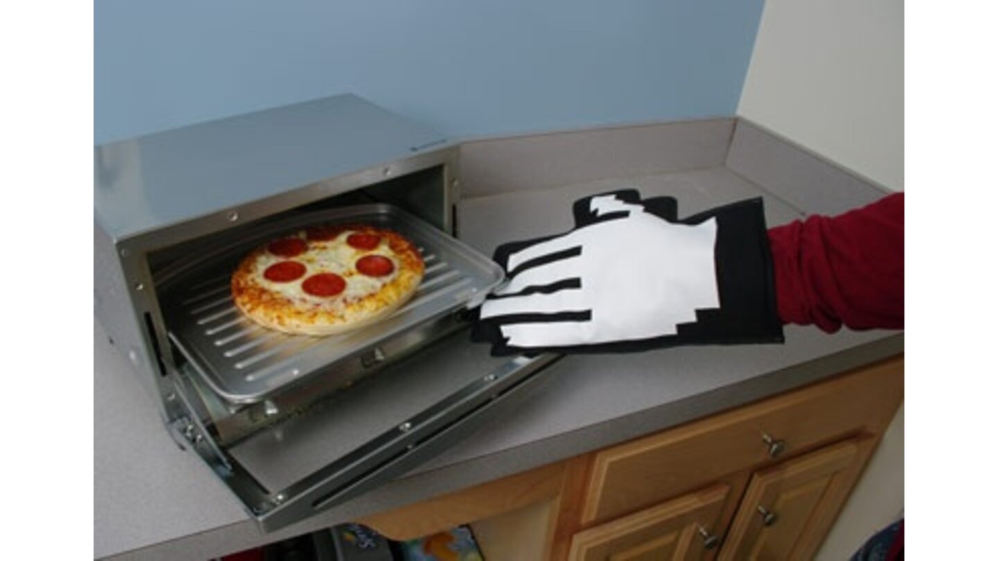Ein Handcursor als Ofen-Handschuh.