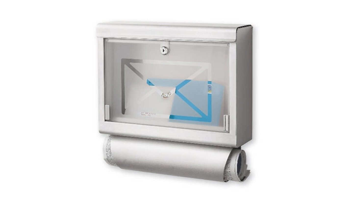 Das Posteingang-Symbol eines Macs als echter Briefkasten.