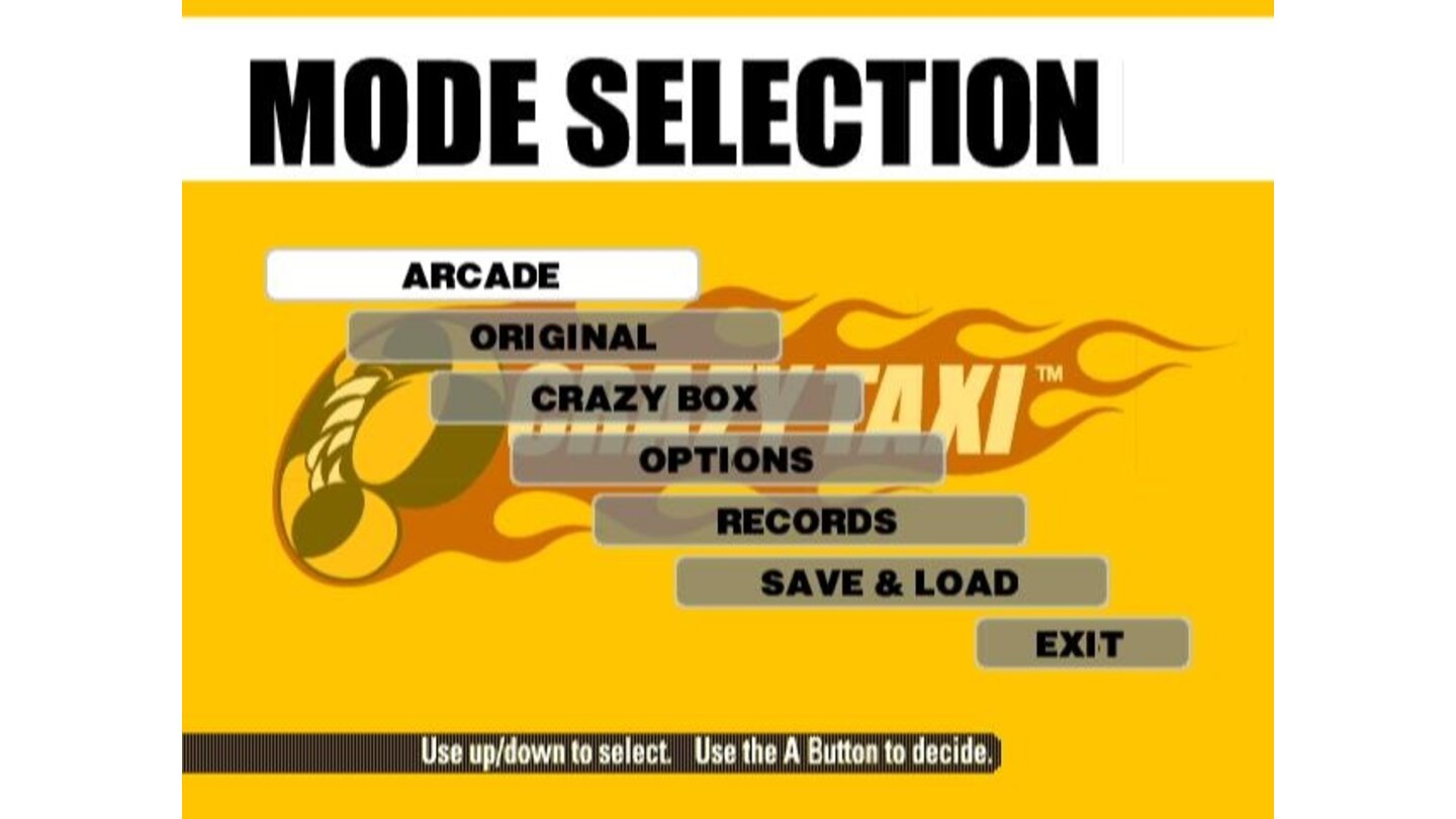 The mode screen is identical to the windows version!