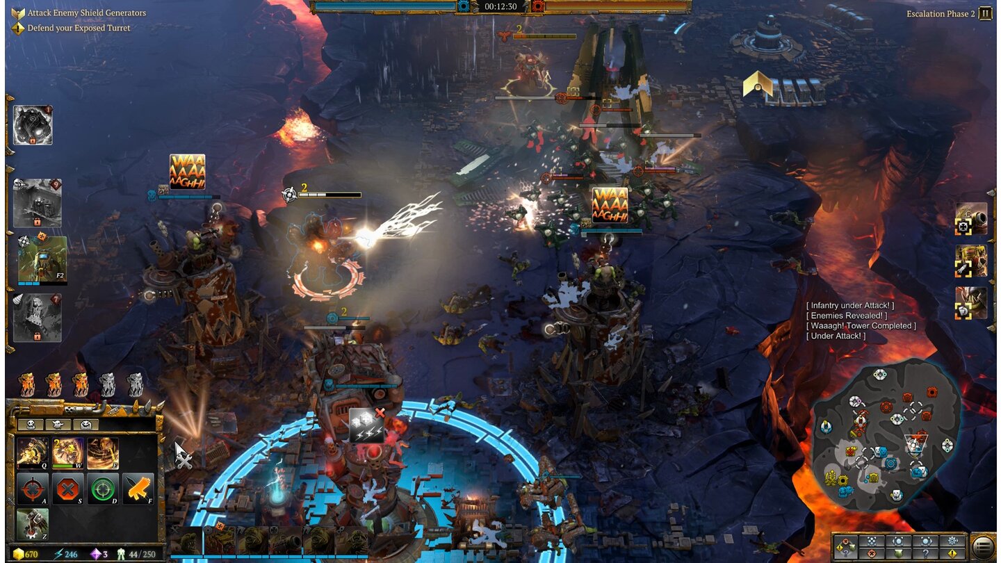 Warhammer 40.000: Dawn of War 3Die Space Marines belagern unseren orkischen Vorposten.