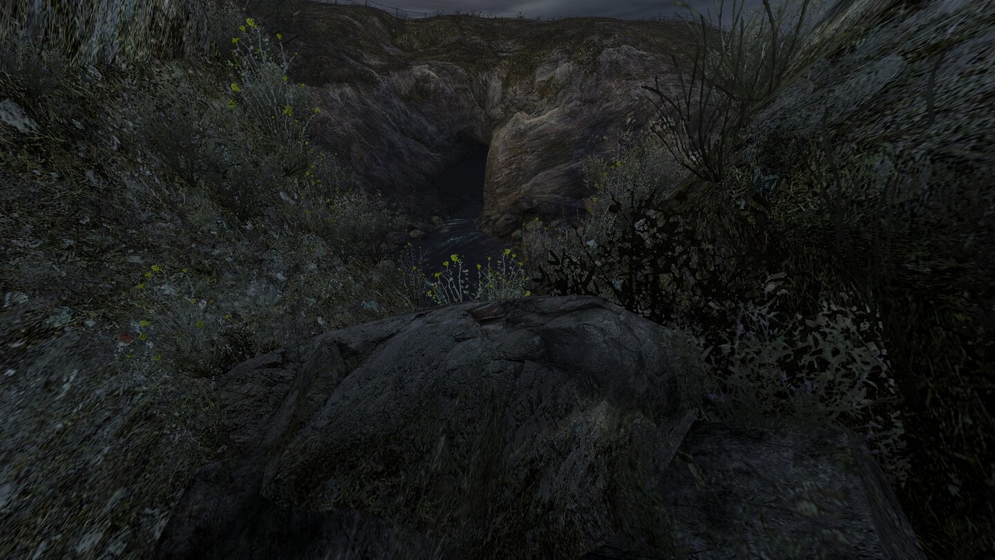 Dear Esther - Mitunter verhindern selbst winzige Steine ein Abweichen vom linearen Weg.