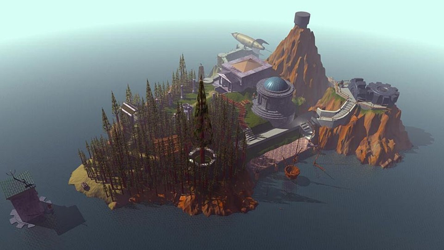 Myst (1993)Mitte der Neunziger läutet das Render-Adventure Myst einen wahren Boom an Rätselspielen ein, in dem wir durch vorberechnete, schicke, aber menschenleere (Insel-)Welten tapsen und irgendwelche Maschinen in Gang bringen. Anders als die klassischen Point&Click-Adventures kommt die Myst-Serie zum Beispiel fast ohne Inventar aus. Der Hype um das schnarchige Knobelspiel ließ zum Glück irgendwann nach. Ganz totzukriegen ist das Phänomen aber nicht, zum Beispiel gibt’s eine Version fürs iPhone.