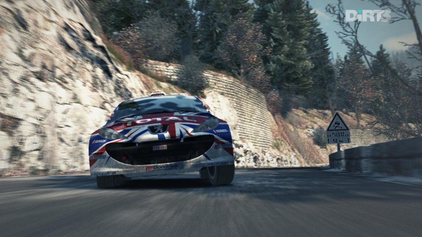 DiRT 3Screenshots zu Download-Erweiterung (DLC) »Monte Carlo«, die acht neue Strecken für das Rally-Rennspiel DiRT 3 liefert und ab dem 28. Juni 2011 zum kostenpflichtigen Download für PC und Konsole angeboten wird.