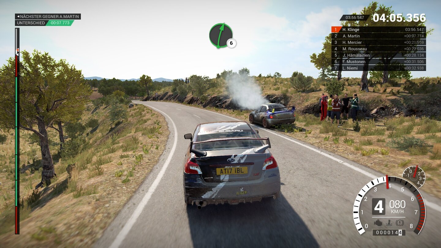 DiRT 4Überholvorgänge gibt's bei klassischen Rallye-Etappen nur, wenn ein Konkurrent einen Unfall hat.