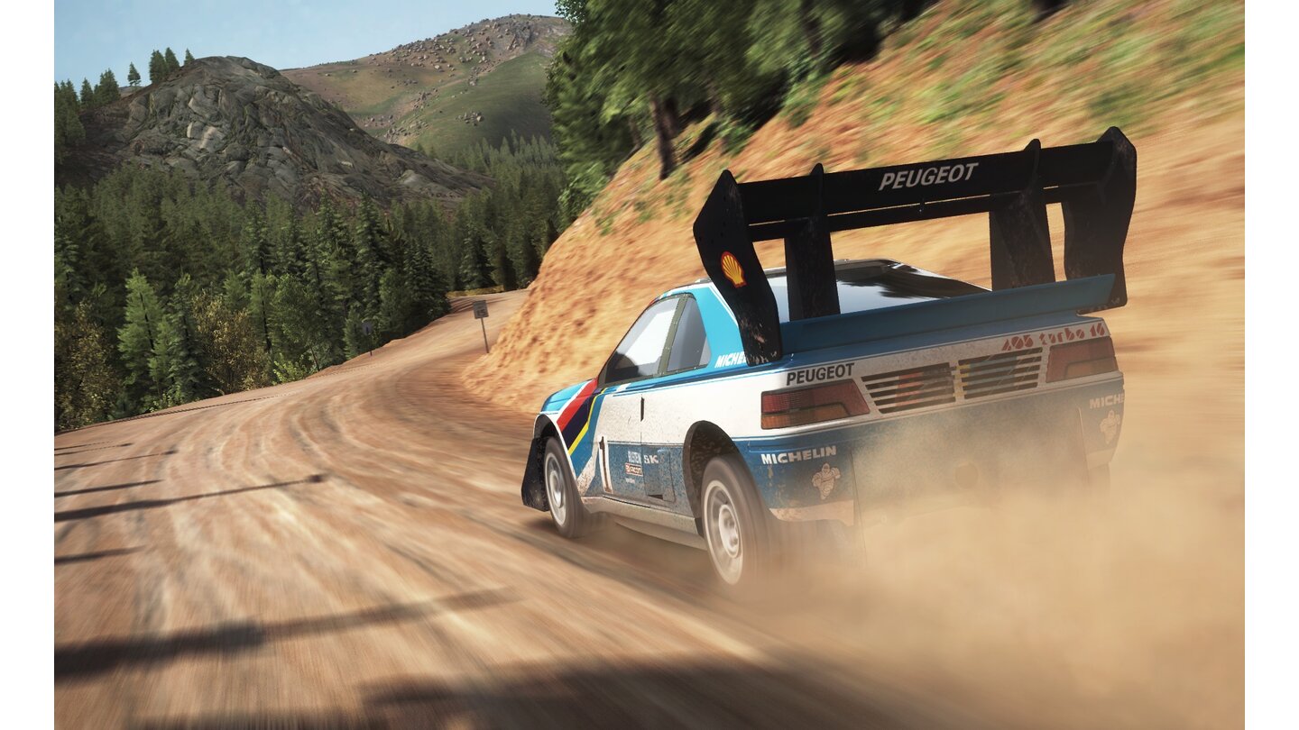 Dirt RallyScreenshots von der Hillclimb-Strecke »Pikes Peak«