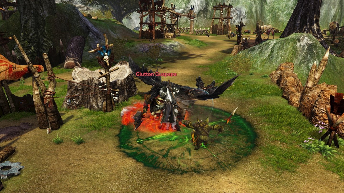 Dragon's ProphetWir bearbeiten einige Monster mit der Axt, unser Gefährte deckt sie derweil mit Flächenzaubern ein.