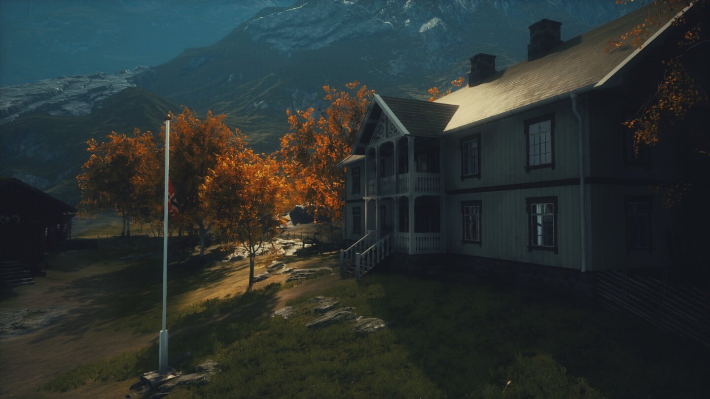 Mit einem norwegischen Dorf bietet einen malerischen und ungewöhnlichen Schauplatz.
