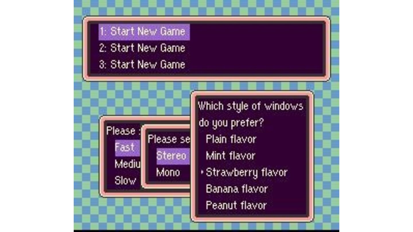 Options menu