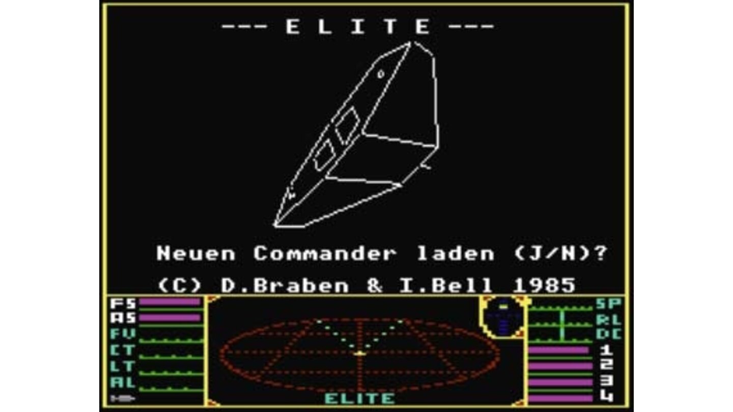 1984EliteEntwickler: Frontier DevelopmentsVertrieb: AcornsoftGenre: ActionRelease: 09/1984»Commodore C64, ach, Turbo, mein Turbo«