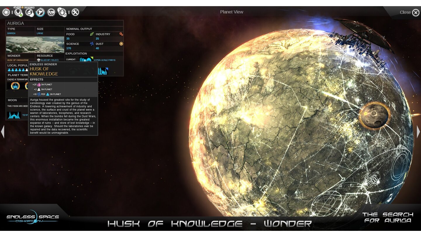 Endless SpaceScreenshot aus dem DLC »Search for Auriga«